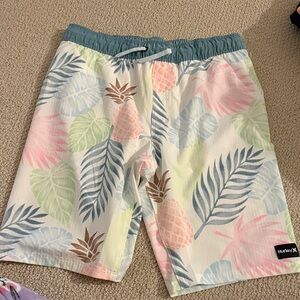 Hurley Boys Pastel Tropical Print Swimming Shorts